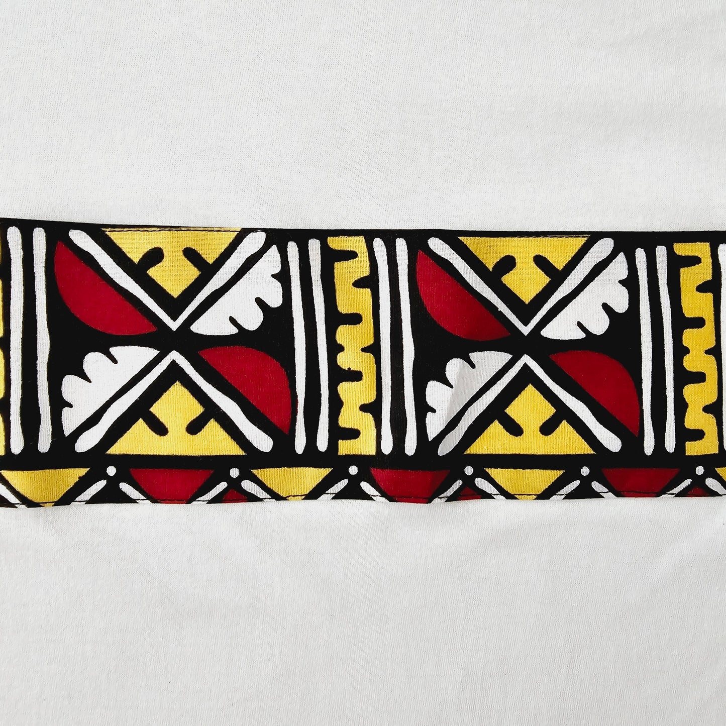 Africa Print Detailed T-Shirt | Ankara Detail and Pocket
