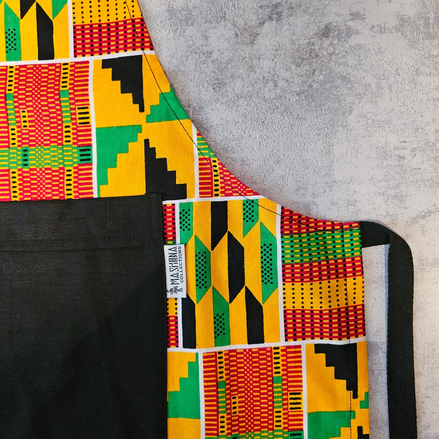 Handmade Kente Print | African Print Apron with Pocket