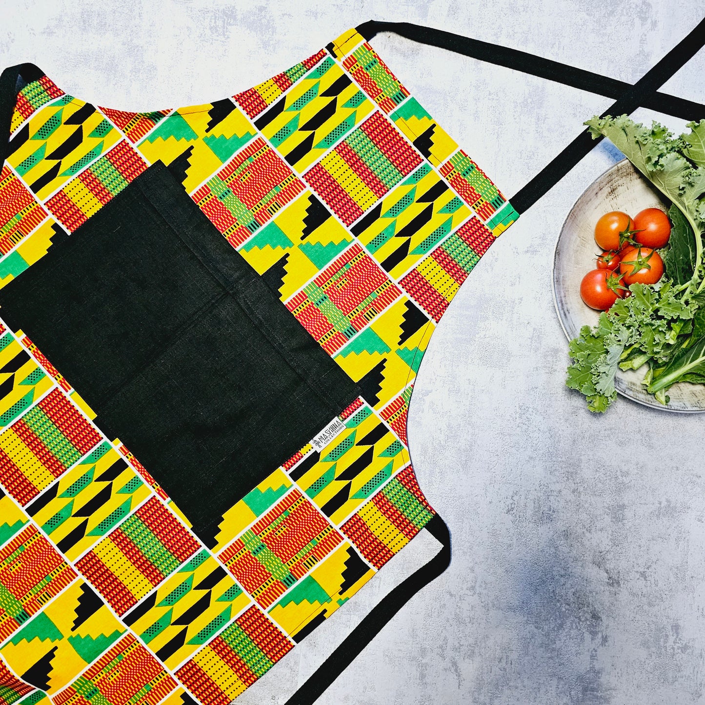 Handmade Kente Print | African Print Apron with Pocket