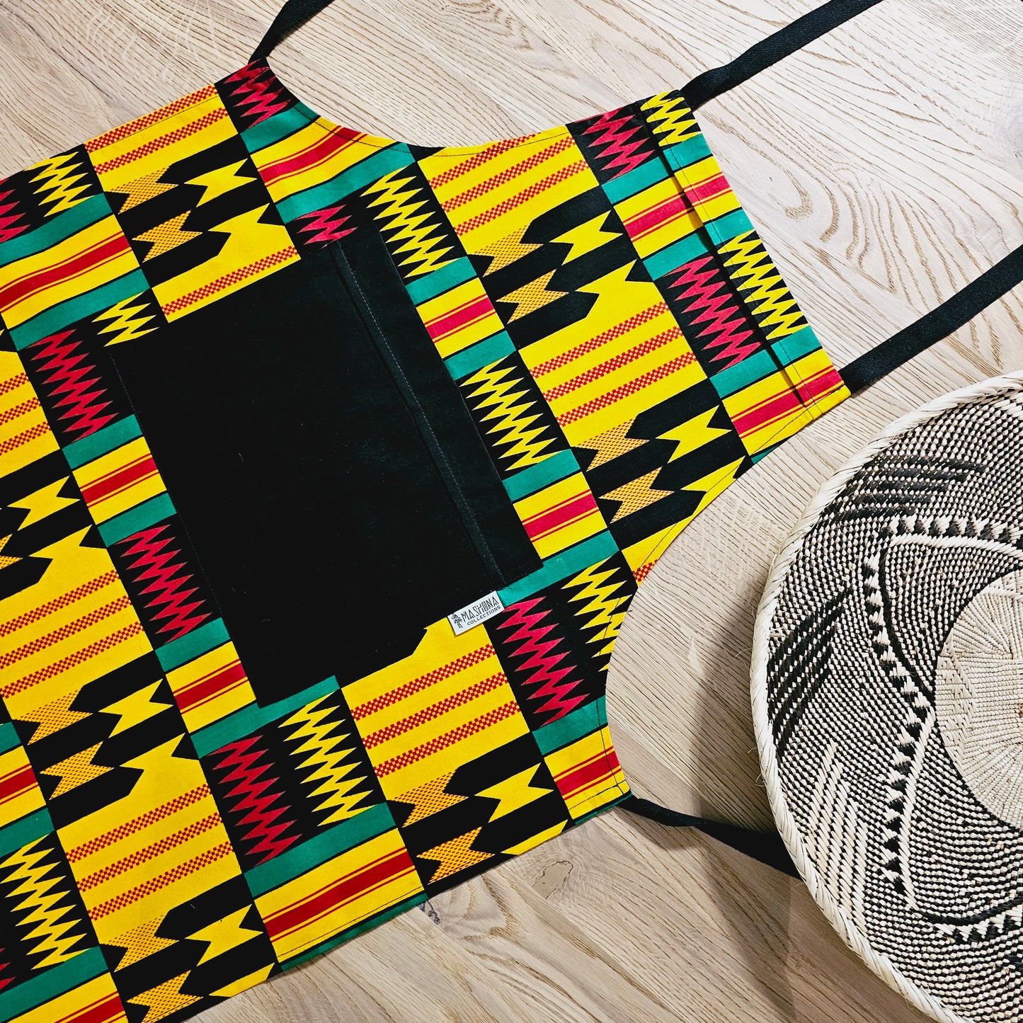 Handmade Apron and Matching Oven Gloves Set | 100% Cotton African Print Fabric