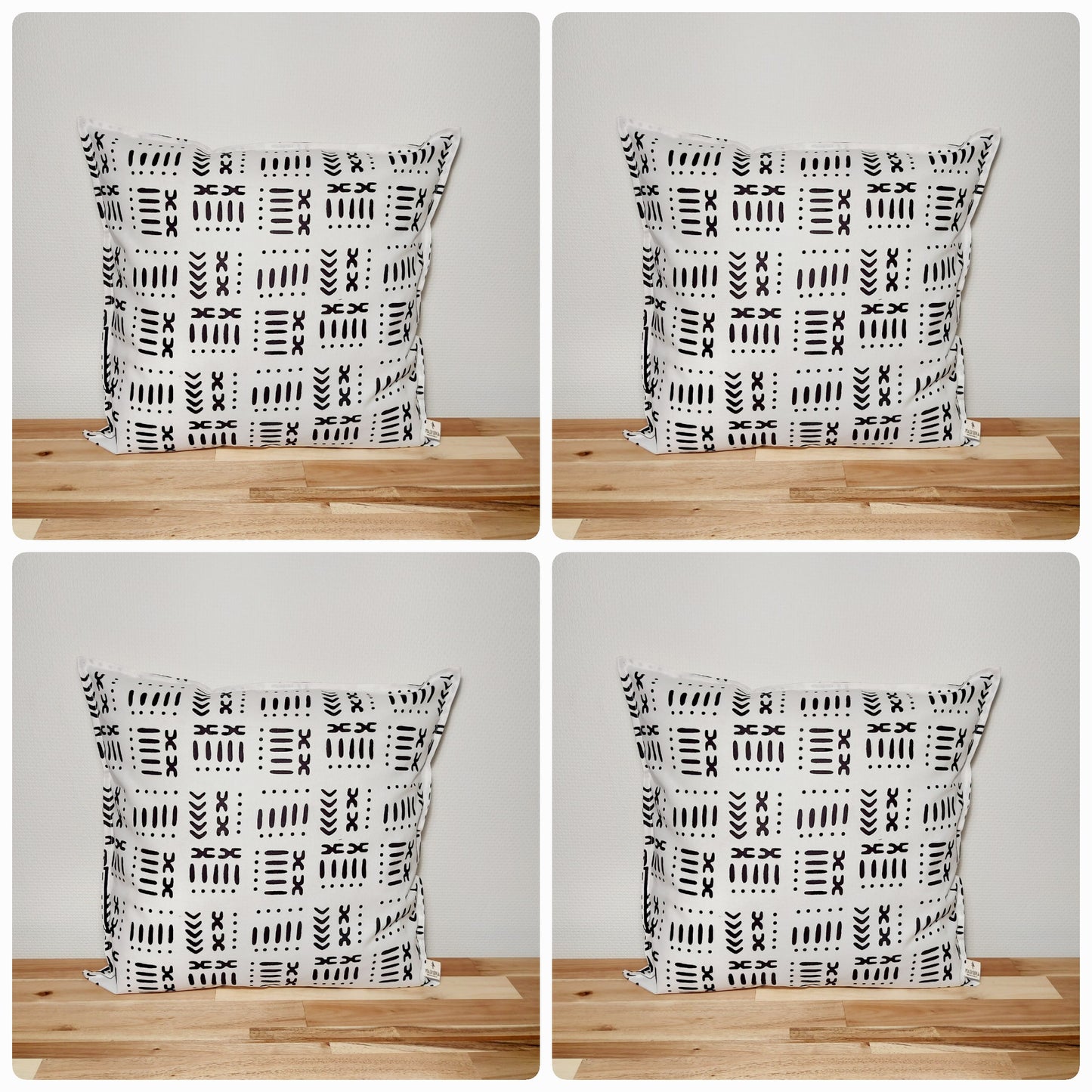 Set of 2 / 4 African Print | 40x40cm | Mudcloth Boho Cushion Cover 100% Cotton Wax Ankara Fabric