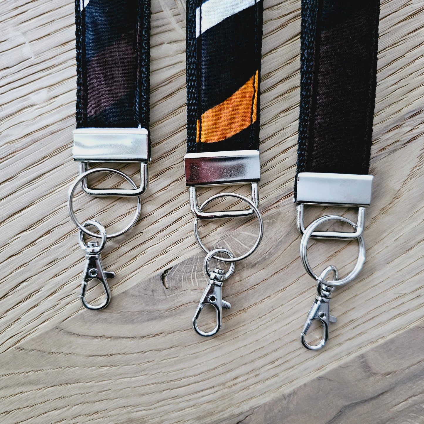 Set of 3 African Print Key Fobs | Wristlet | Key Holder