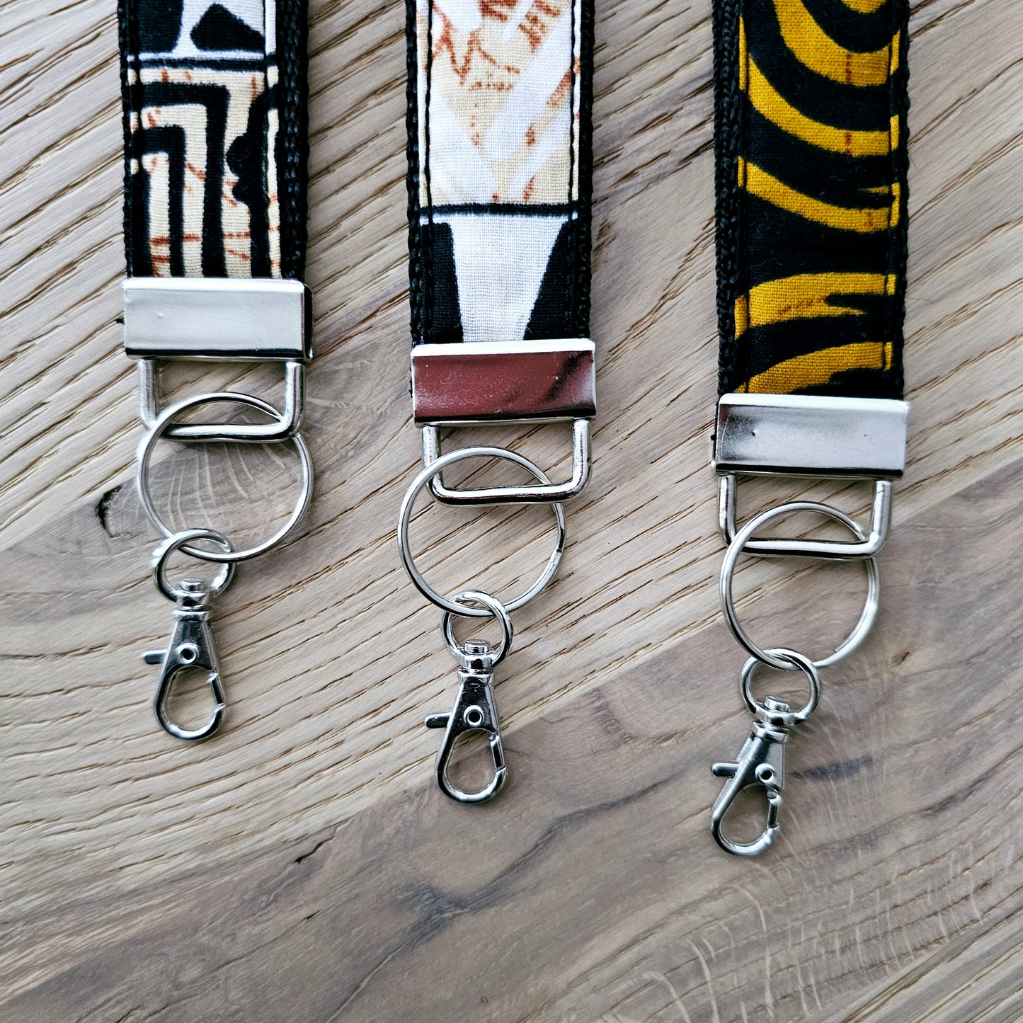Set of 3 African Print Key Fobs | Wristlet | Key Holder