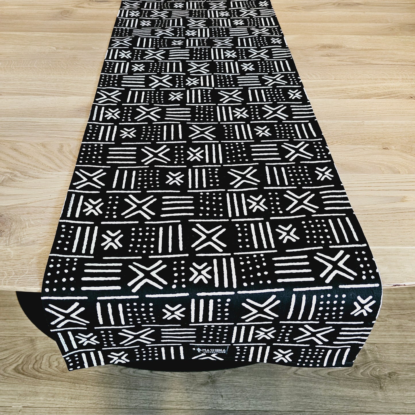 Handmade Table Runner and Set of 8 Napkins | African Print "Mudcloth" Bogolan Inspired Print Made from 100% African Print Fabric (Copy)