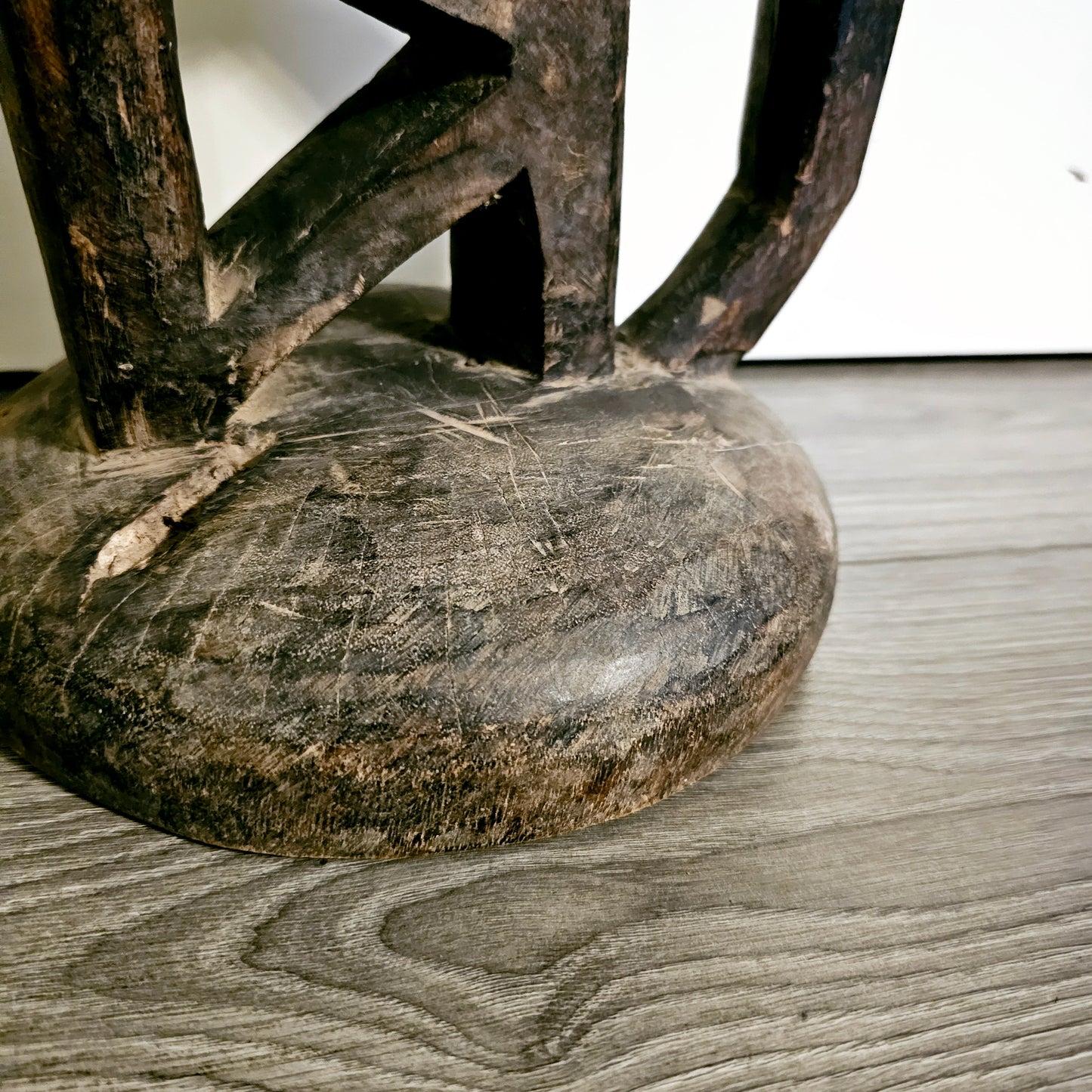 Vintage Antique Tonga Stool | Batonga Stool | Hand Carved Wooden Stool