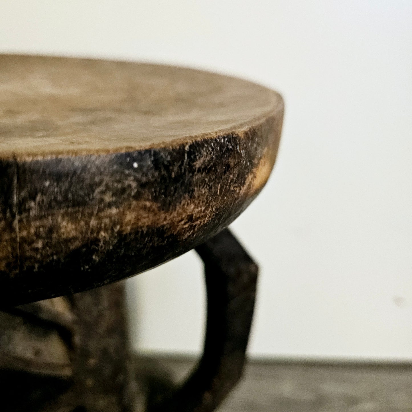 Vintage Antique Tonga Stool | Batonga Stool | Hand Carved Wooden Stool