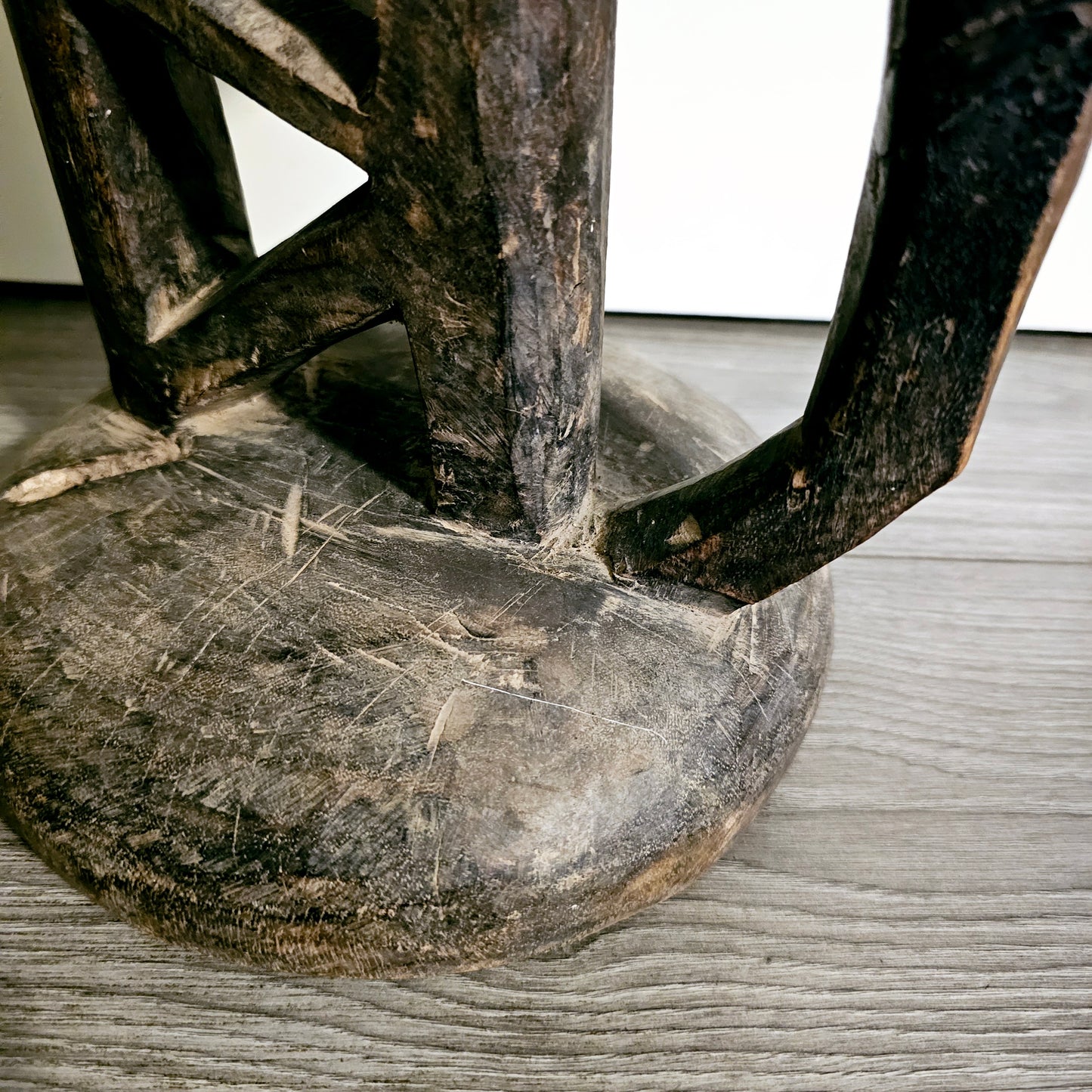 Vintage Antique Tonga Stool | Batonga Stool | Hand Carved Wooden Stool