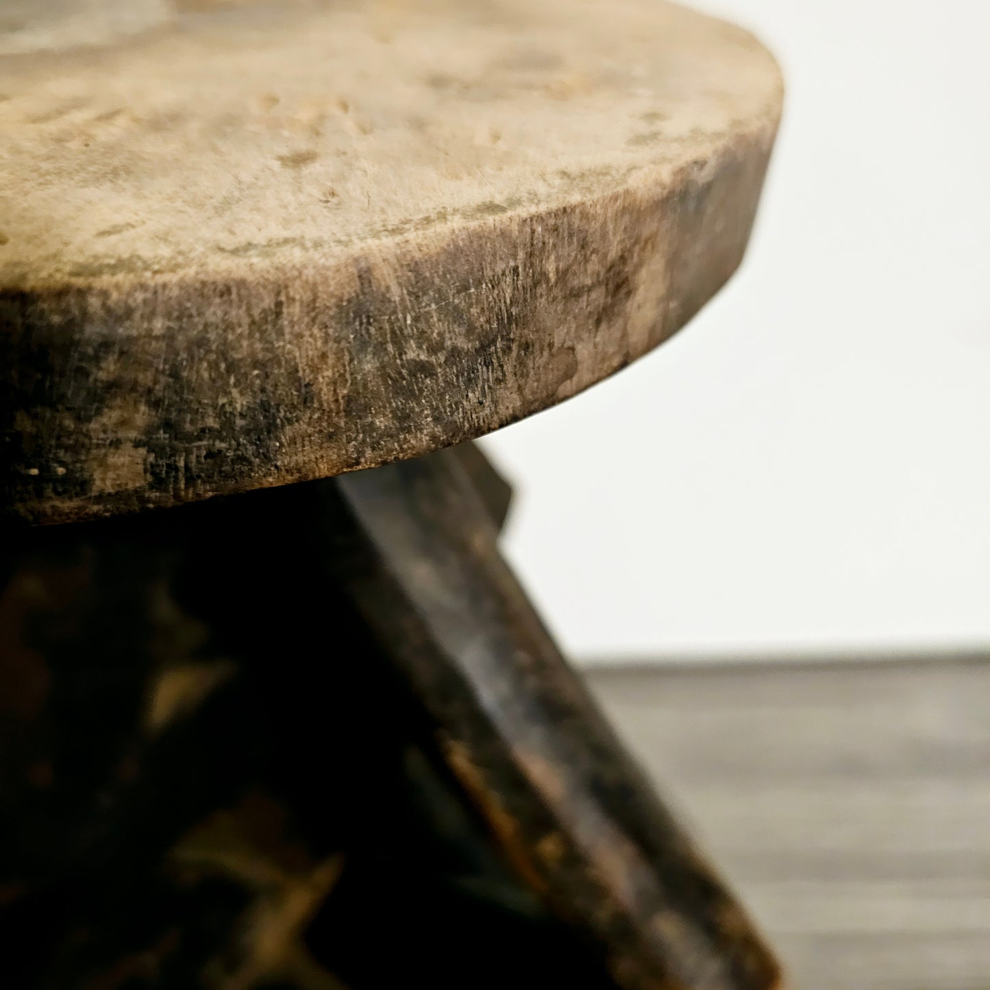 Vintage Antique Tonga Stool | Batonga Stool | Hand Carved Wooden Stool