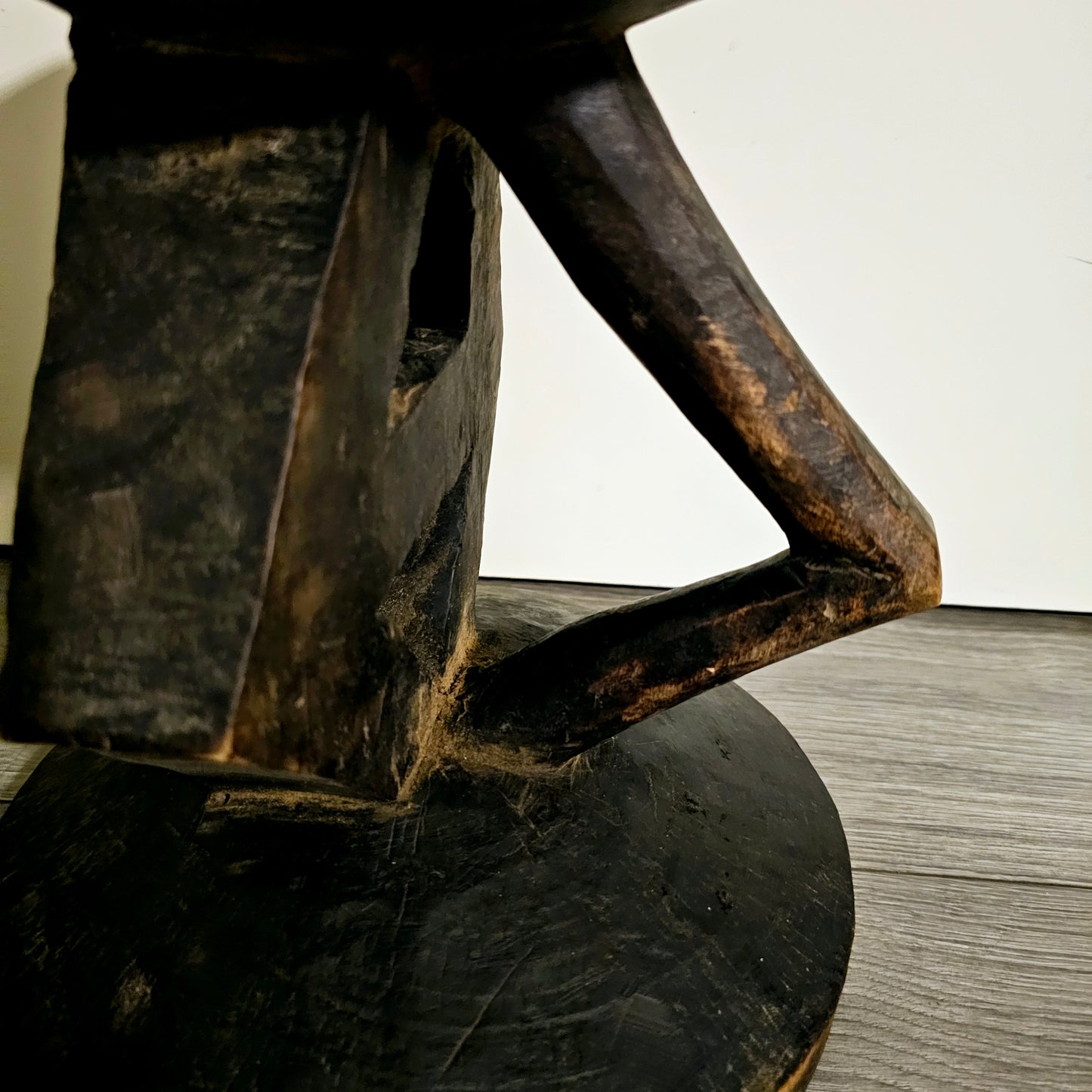 Vintage Antique Tonga Stool | Batonga Stool | Hand Carved Wooden Stool