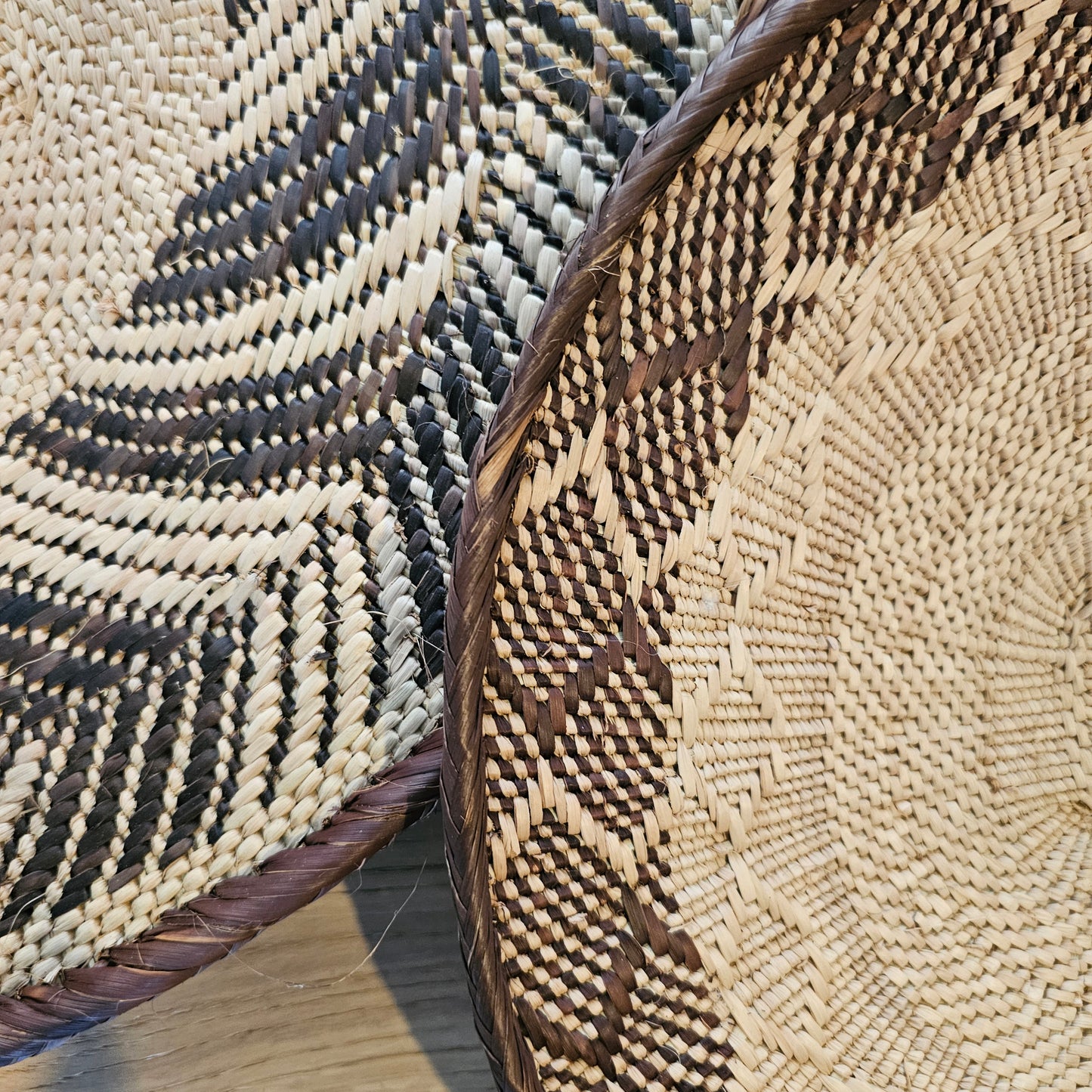 Set of 2 Handmade African Wall Baskets | Zimbabwe Baskets | Boho Wall Decor | 2A