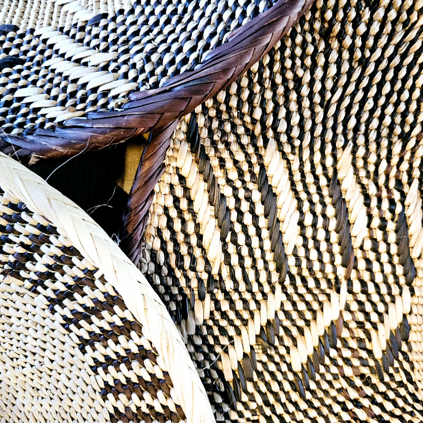 Set of 3 Handmade African Wall Baskets | Zimbabwe Baskets | Boho Wall Decor | 3B