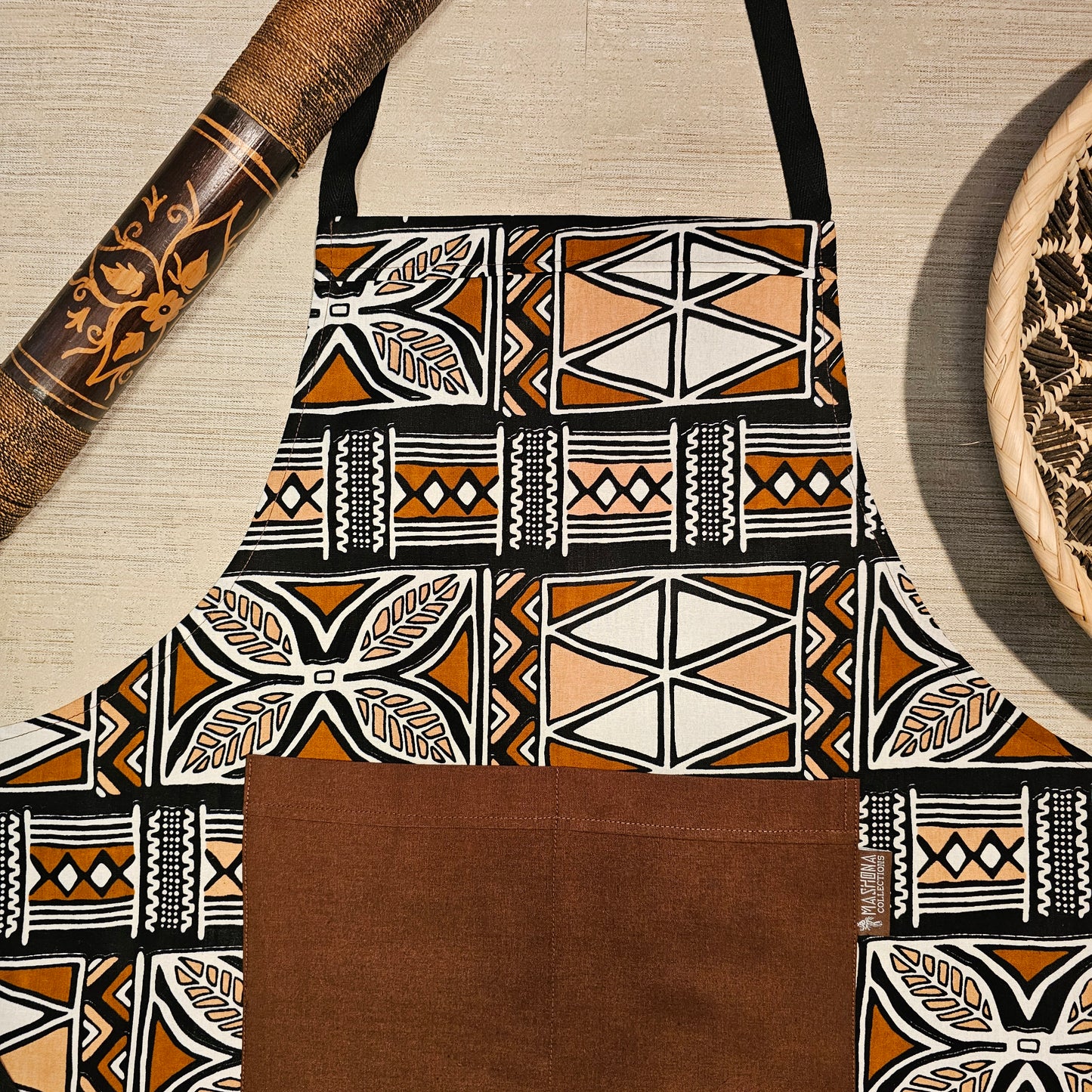 Handmade Apron and Matching Oven Gloves Set | 100% Cotton African Print Fabric
