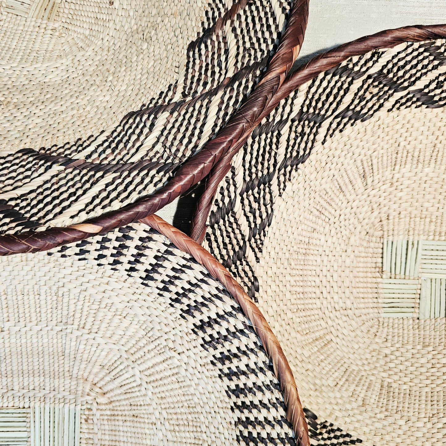 Set of 3 Handmade African Wall Baskets | Zimbabwe Baskets | Boho Wall Decor | 3C