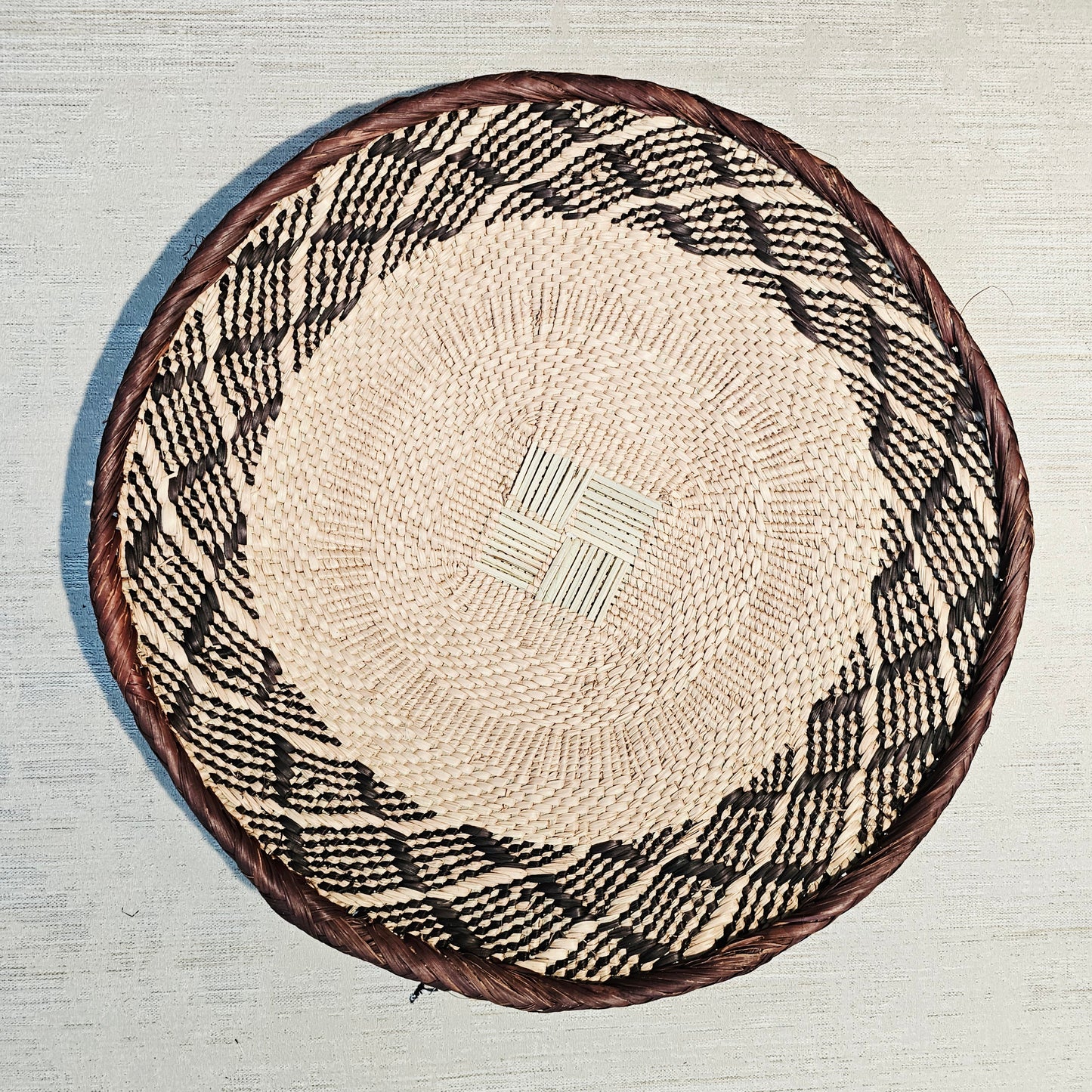 Set of 3 Handmade African Wall Baskets | Zimbabwe Baskets | Boho Wall Decor | 3C