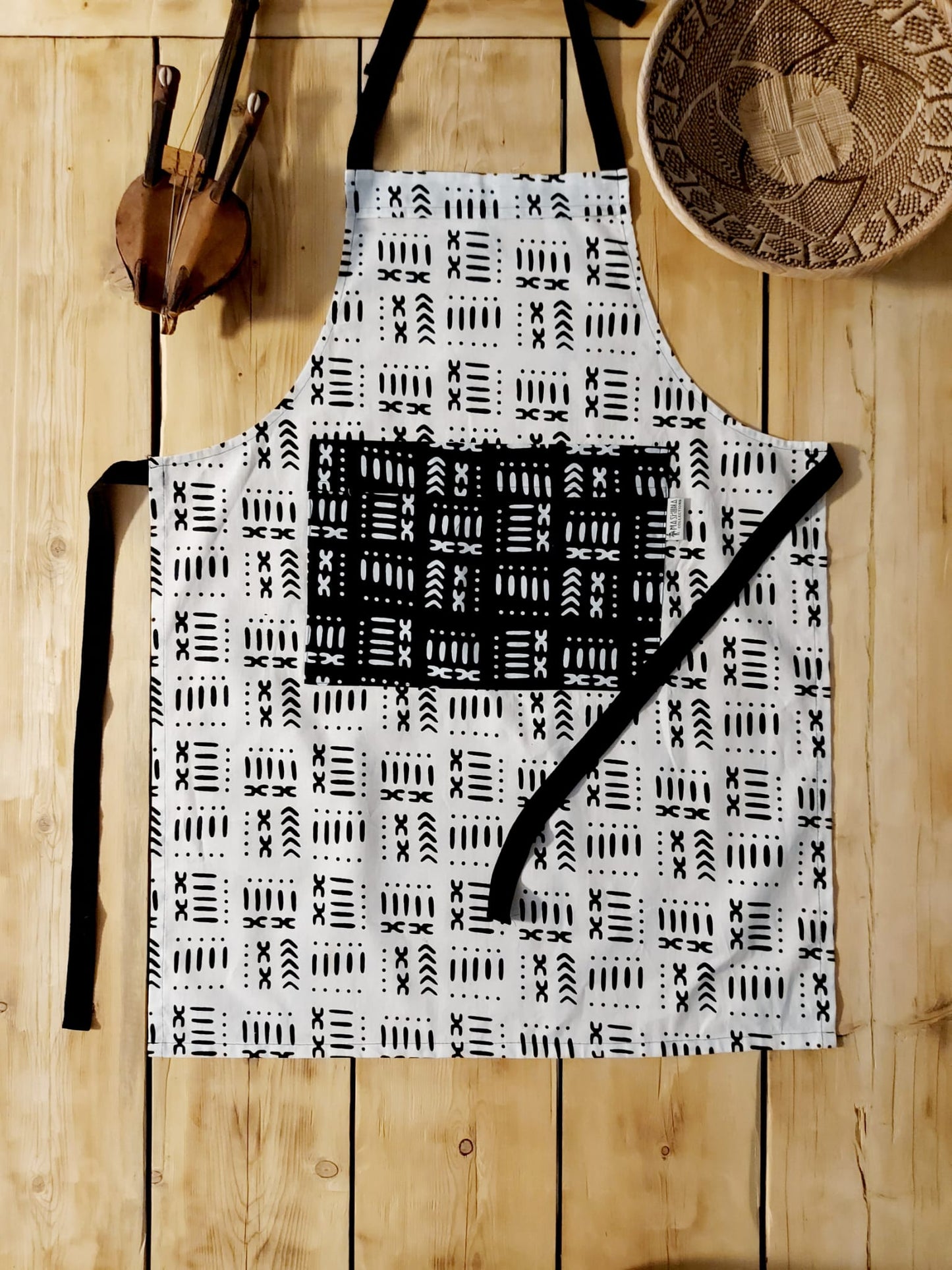 Handmade African Print Apron with Pocket | 100% African Print Fabric
