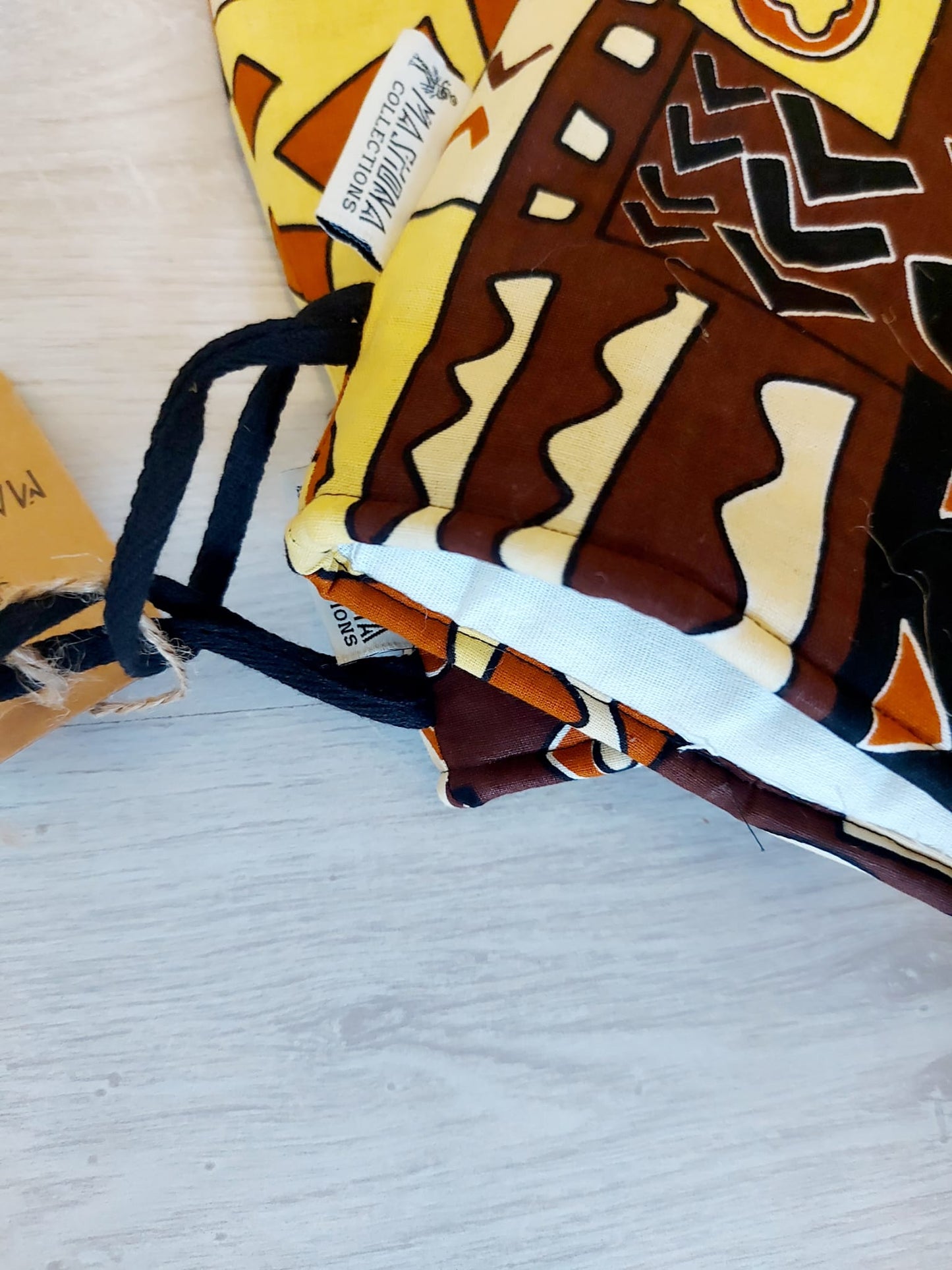 Set of 2 Handmade "Mudcloth" Bogolan Print Inspired African Print Oven Glove