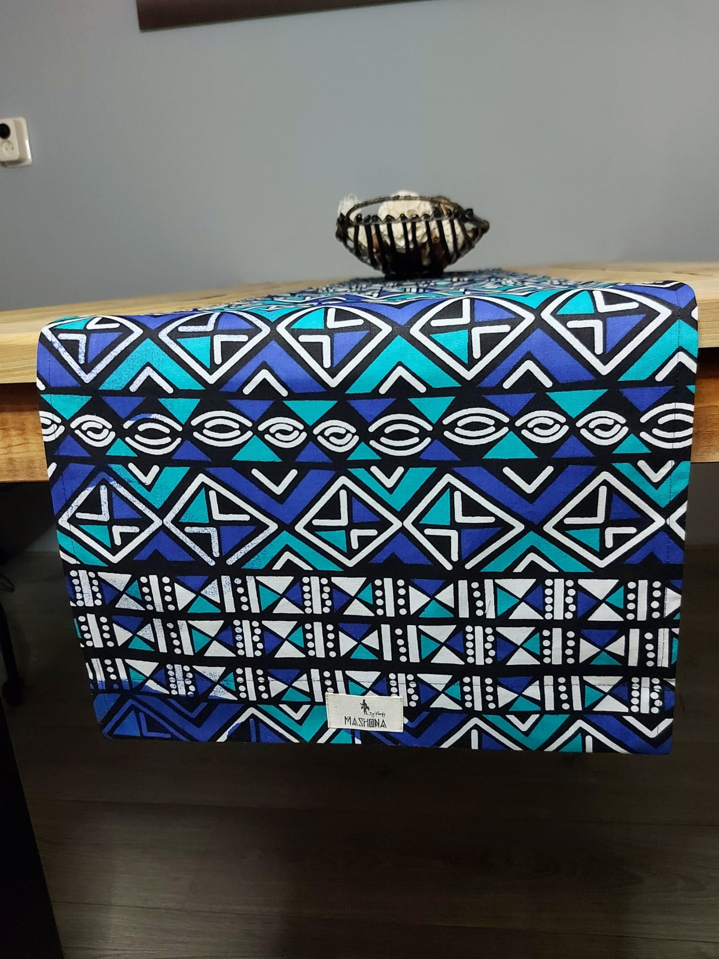 Handmade Table Runner 160x35cm | 180x35 | 200x35cm | African Print "Mudcloth" Bogolan Inspired Print Made from 100% African Print Fabric
