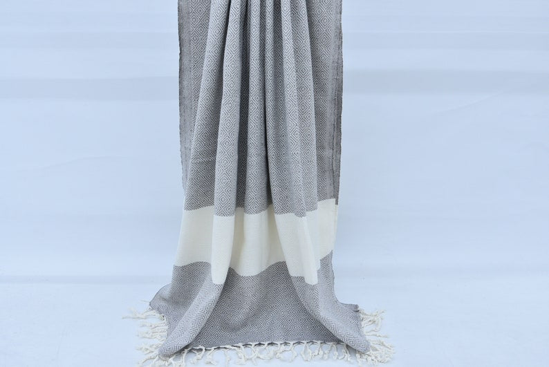 Hammam Towel | Beach Towel | Yoga Towel | 100x80cm made from 100% Turkish Cotton