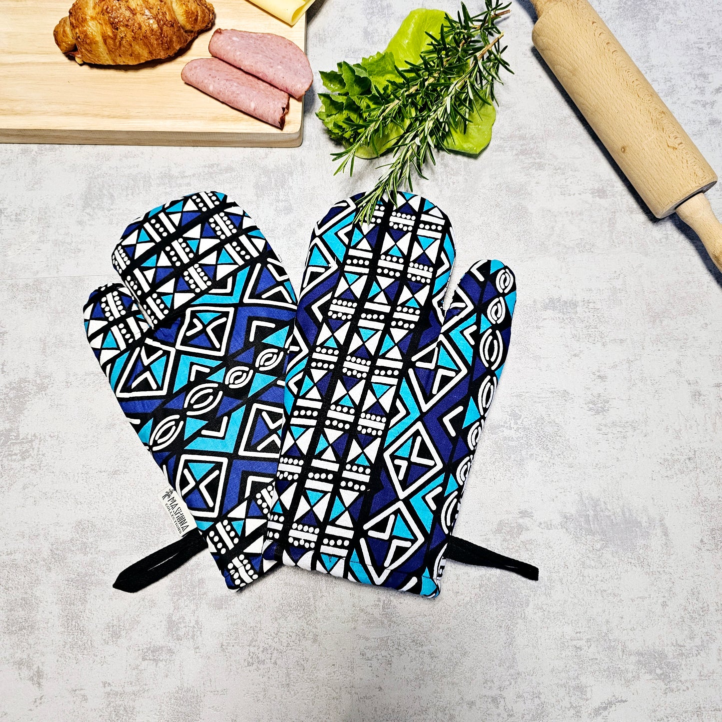 Set of 2 Oven Gloves | African Print 100% Cotton Fabric