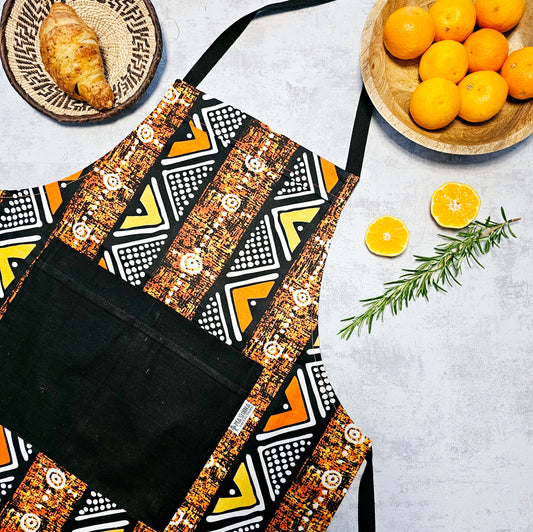 Handmade African Print Apron with Pocket