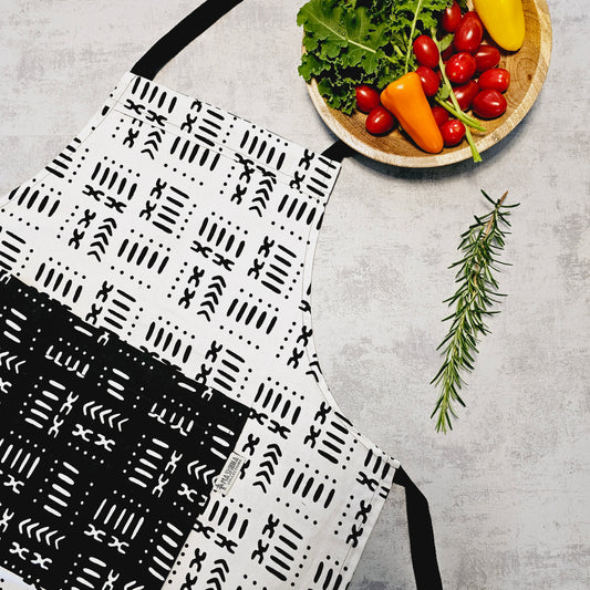 Handmade African Print Apron with Pocket | 100% African Print Fabric