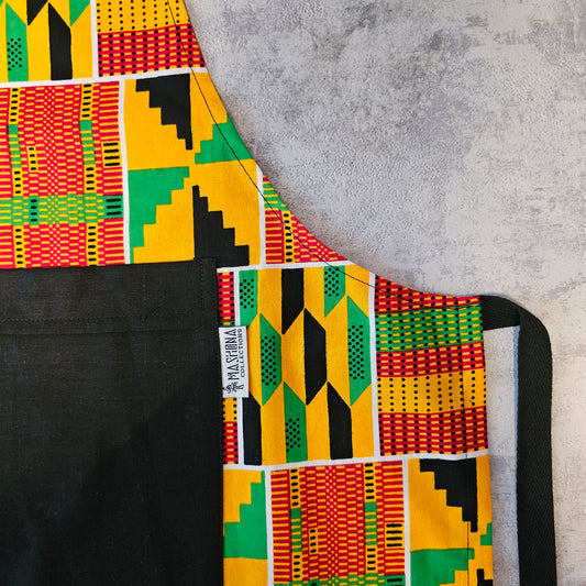 Handmade Kente Print | African Print Apron with Pocket