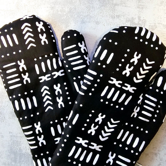 Set of 2 Oven Gloves | African Print 100% Cotton Fabric
