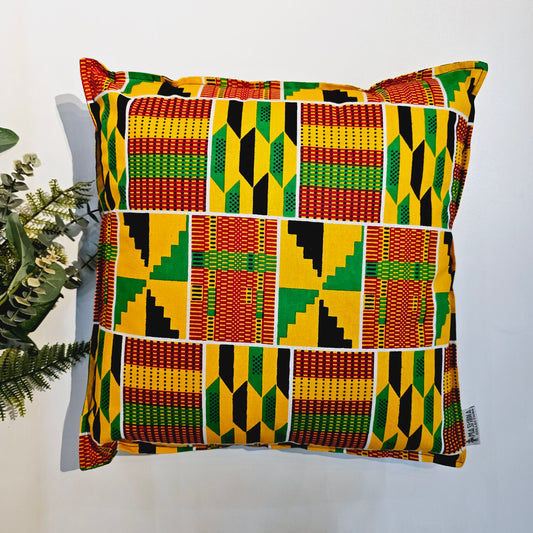 Set of 2 | 4 Cushion Covers |40x40cm | 100% Cotton Wax Ankara Fabric