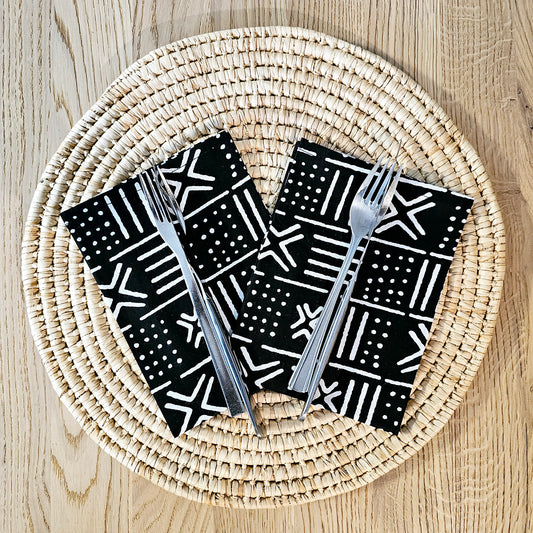 Set of 4 | 8 Napkins | 40x40cm | Ankara Wax 100% Cotton