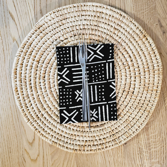 Set of 4 | 8 Napkins | 40x40cm | Ankara Wax 100% Cotton