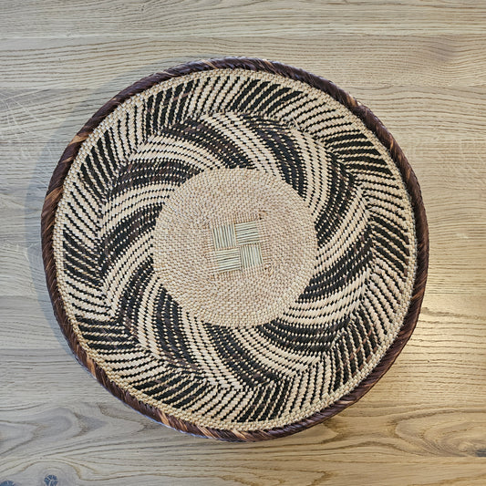 Set of 2 Handmade African Wall Baskets | Zimbabwe Baskets | Boho Wall Decor | 2A