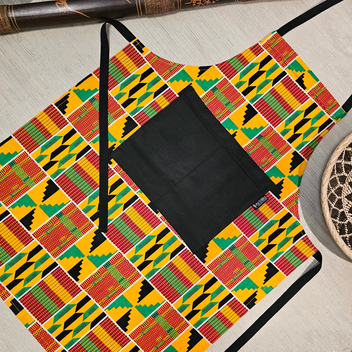 Apron and Matching Oven Gloves Set | 100% Cotton African Print Fabric