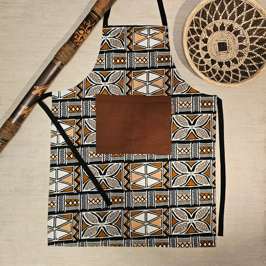 African Print Apron with Pocket | 100% Cotton Fabric