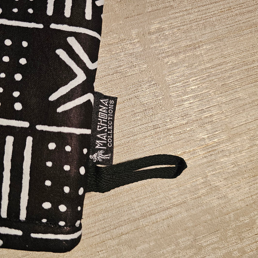 Set of 2 Oven Gloves | Handmade "Mudcloth" Bogolan Print Inspired African Print
