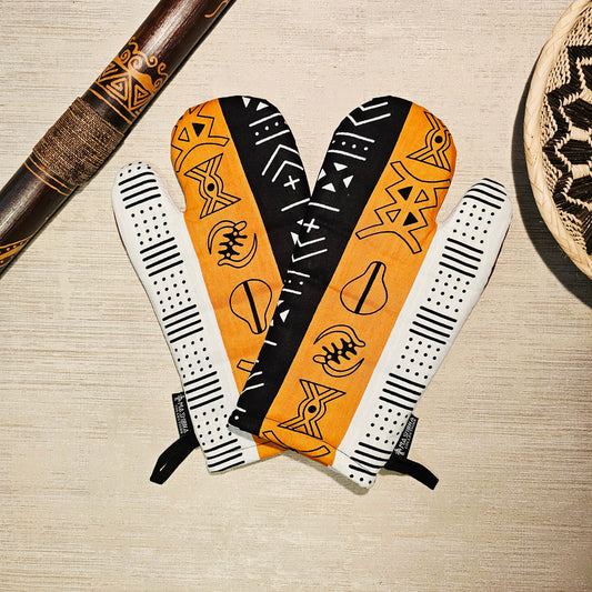 Handmade Apron and Matching Oven Gloves Set | 100% Cotton African Print Fabric (Copy)