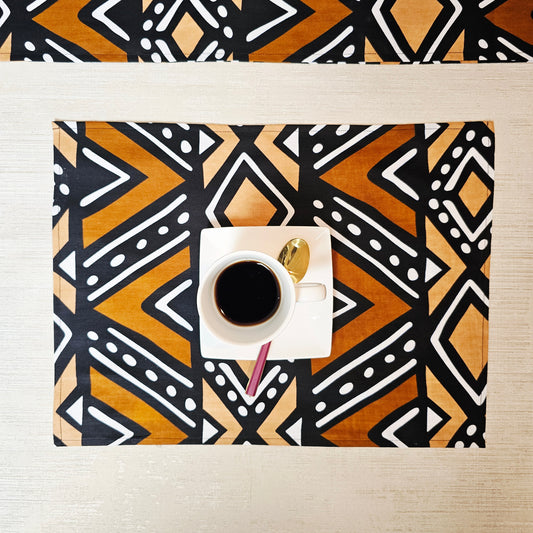 Handmade Set of 4 | 8 Placemats | 32cmx42cm | Bohemian Inspired Washable Placemats | 100% Cotton Placemats.