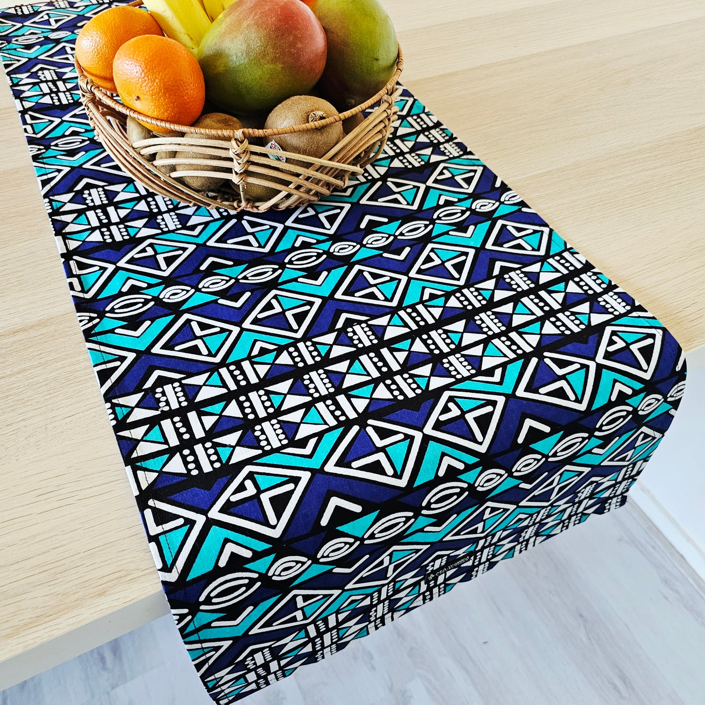 Set of 2 Table Runners 160x35cm | 180x35 | 200x35cm | 100% Cotton African Print Fabric
