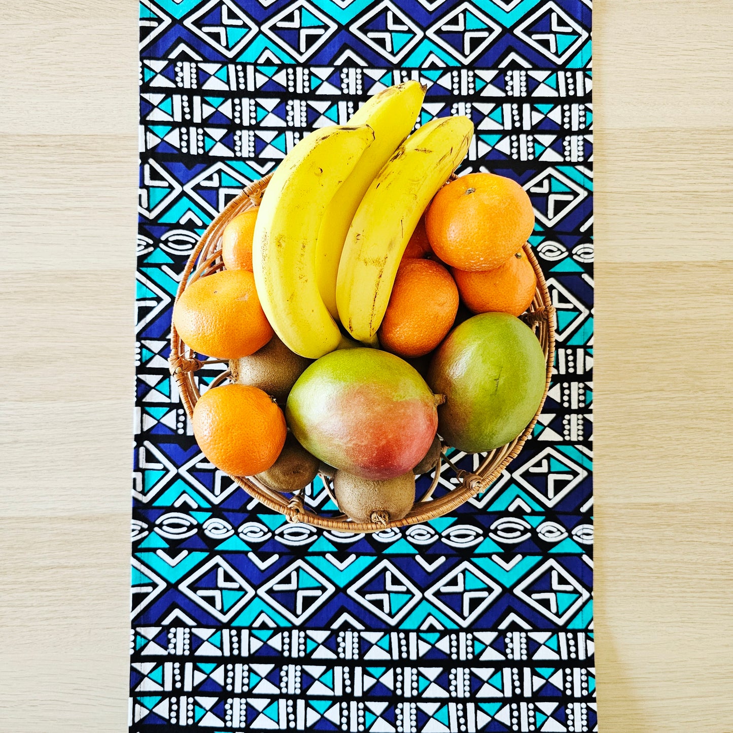Set of 2 Table Runners 160x35cm | 180x35 | 200x35cm | 100% Cotton African Print Fabric