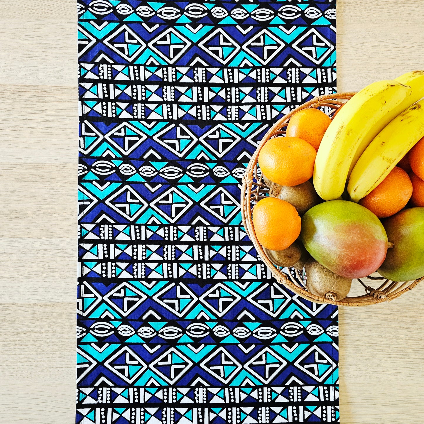 Set of 2 Table Runners 160x35cm | 180x35 | 200x35cm | 100% Cotton African Print Fabric